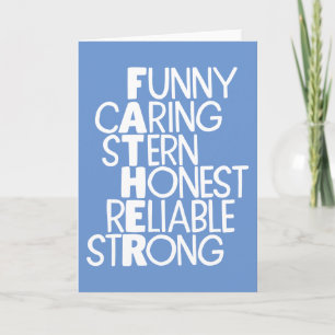 Father Attributes Crossword Art Karte