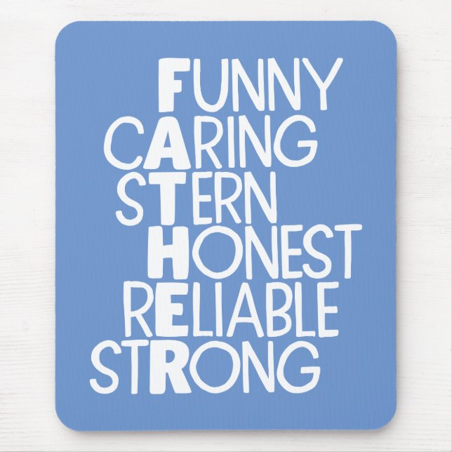 Father Attributes Crossword Art Mousepad (Vorne)