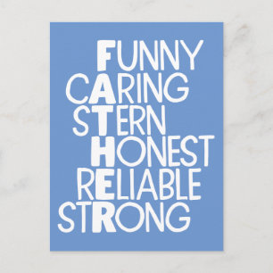 Father Attributes Crossword Art Postkarte