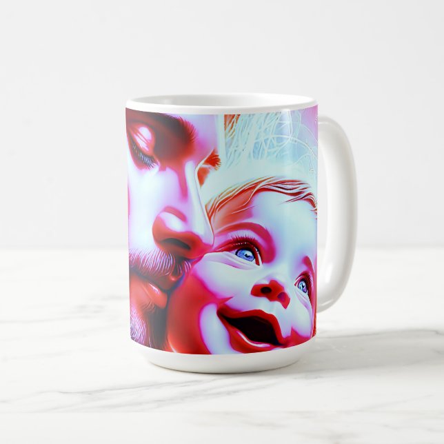 Father Baby Heartfelt Bond Kaffeetasse (VorderseiteRechts)