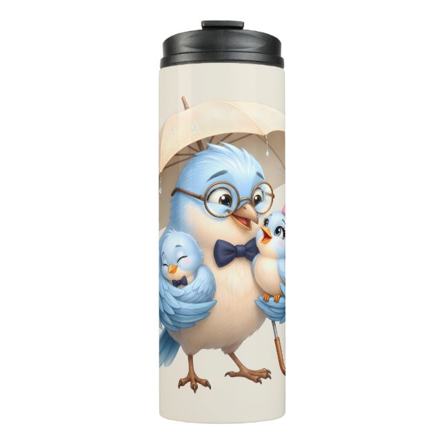 Father Bird Thermobecher für Kaffee Thermosbecher (Vorderseite)