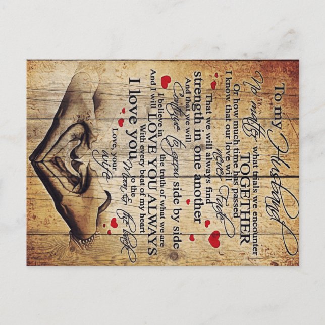 Father Birthday Geschenk | Brief an meinen Mann Ankündigungspostkarte (Vorderseite)