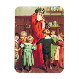 Father Christmas Blowing The Horn Magnet