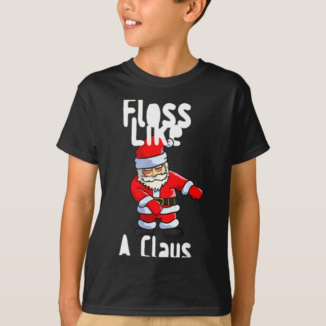 Father Christmas Floss Like A Claus Funny Santa Ug T-Shirt (Vorderseite)