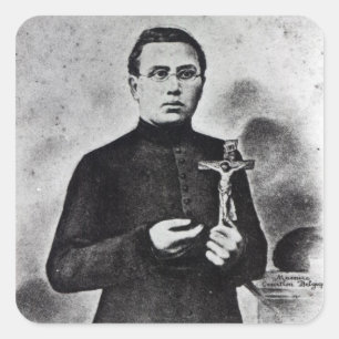 Father Damien Quadratischer Aufkleber