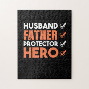 Father Gift Ehemann Vater Hero Puzzle