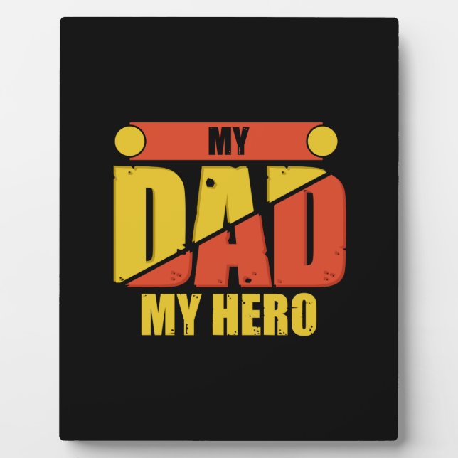 Father Gift | Mein Vater Mein Held Fotoplatte (Vorderseite)