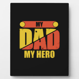 Father Gift My Dad My Hero Fotoplatte