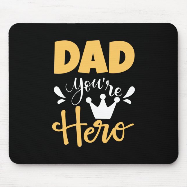 Father Gift Vater Sie sind Held Mousepad (Vorne)