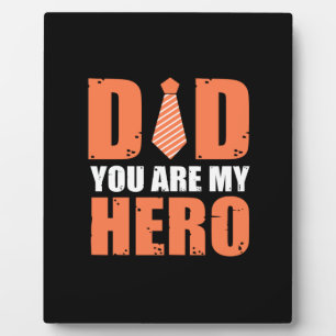 Father Gift Vater Sie sind mein Held Fotoplatte