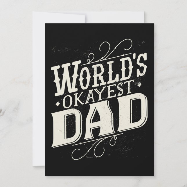 Father Gift Worlds Tokest Vater Save The Date (Vorderseite)