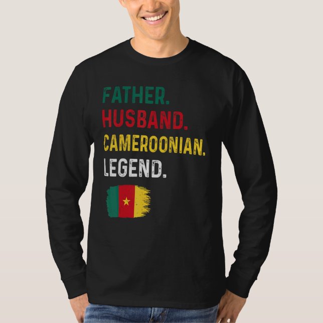 Father Husband Cameroonian Legend Proud Dad Camero T-Shirt (Vorderseite)