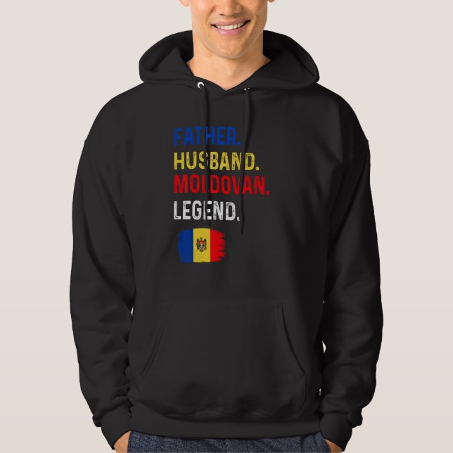 Father Husband Moldovan Legend Proud Dad Moldova F Hoodie (Vorderseite)