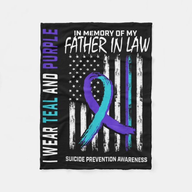 Father In Law Suicide Awareness Prevention America Fleecedecke (Vorderseite)