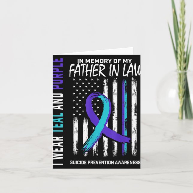 Father In Law Suicide Awareness Prevention America Karte (Vorderseite)