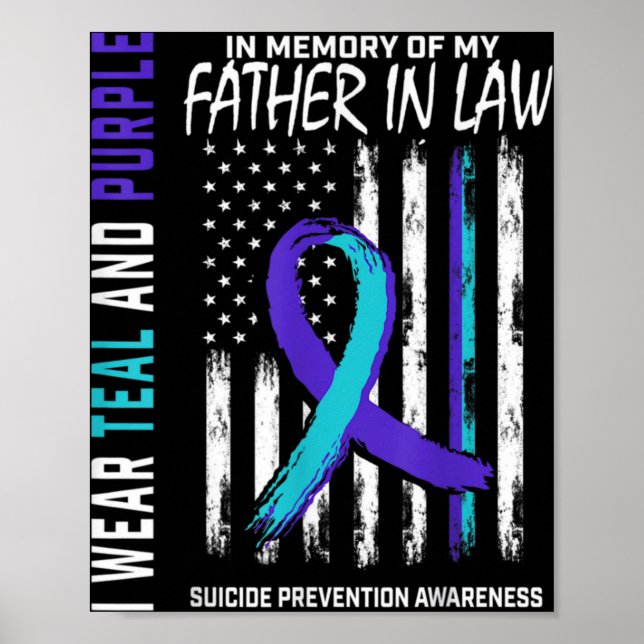 Father In Law Suicide Awareness Prevention America Poster (Vorne)