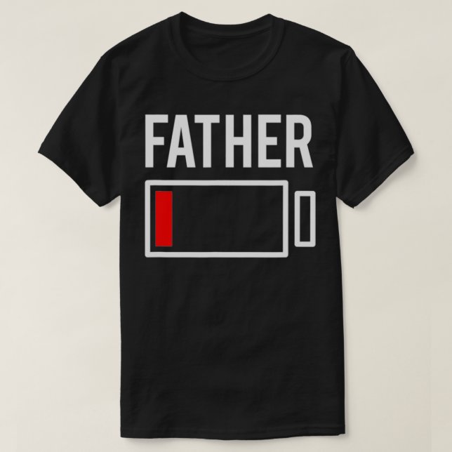 Father Low Battery Red  T-Shirt (Design vorne)