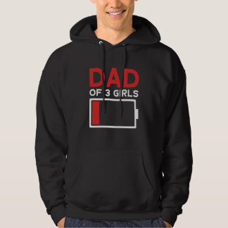 Father of 3 Girls Father's Day Dad Hoodie