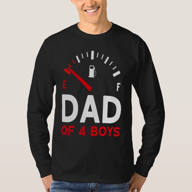 Father of 4 Boys Father's Day Dad T-Shirt (Vorderseite)