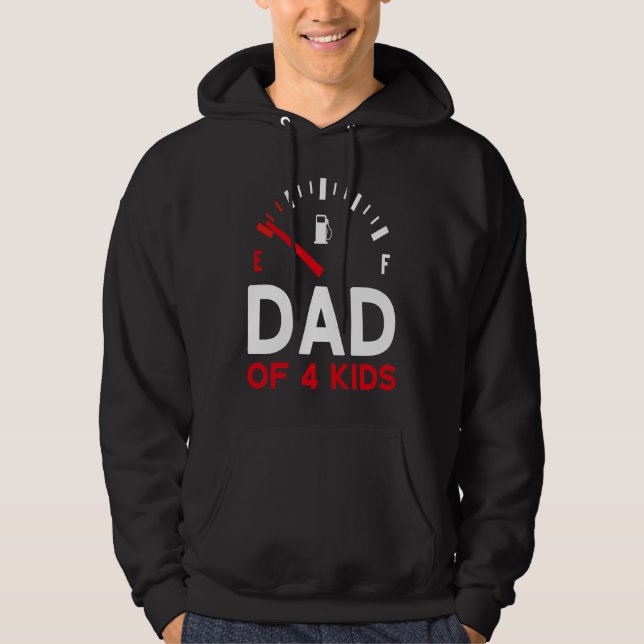 Father of 4 children Father's Day Dad Hoodie (Vorderseite)
