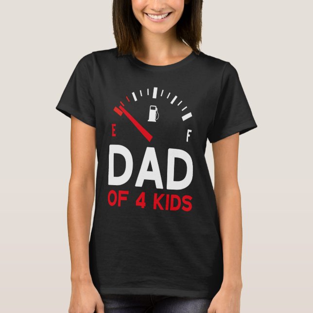 Father of 4 children Father's Day Dad T-Shirt (Vorderseite)