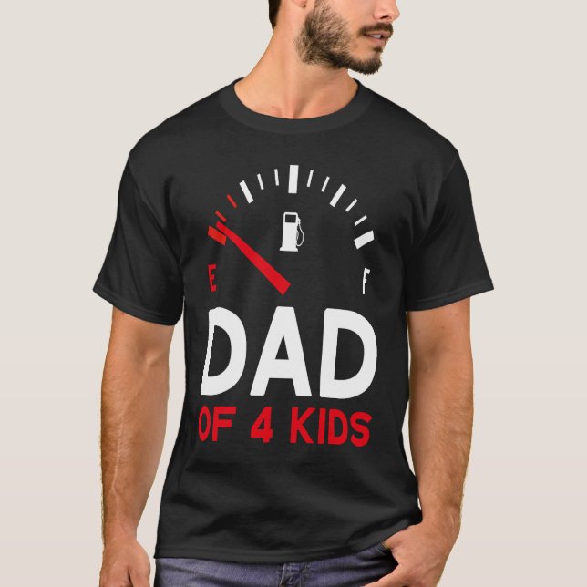 Father of 4 children Father's Day Dad T-Shirt (Vorderseite)