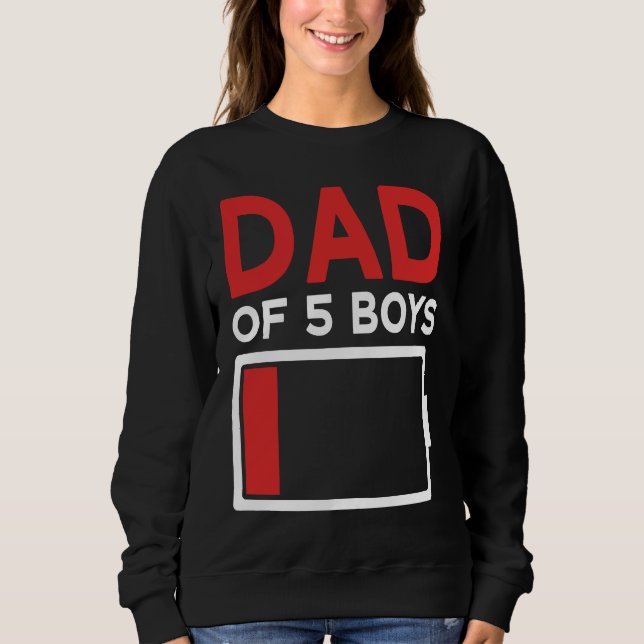 Father of 5 Boys Father's Day Papa Sweatshirt (Vorderseite)
