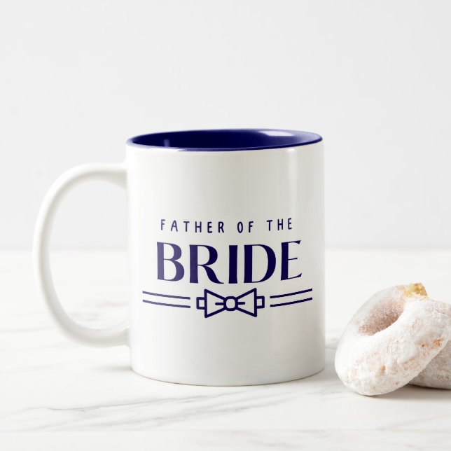 Father of Bride Zweifarbige Tasse (Mit Donut)