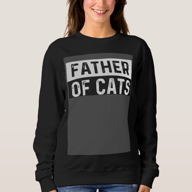 Father of Cats  Fluffy Animal Sweatshirt (Vorderseite)