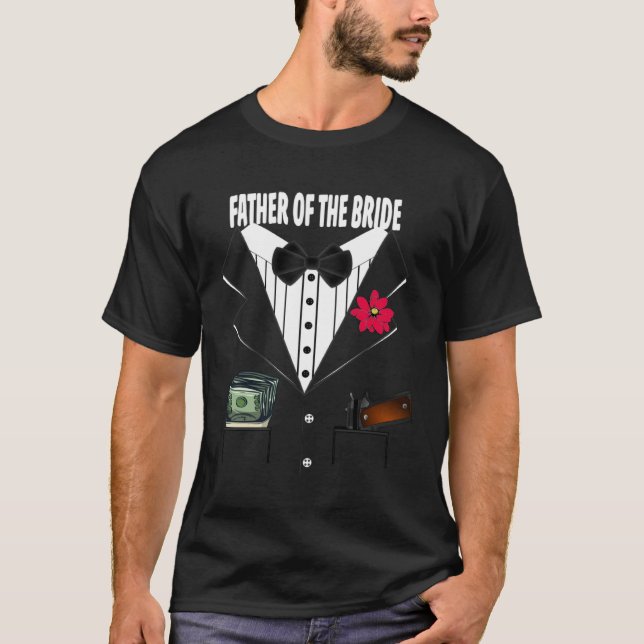 Father of the Bride Tuxedo Wedding Sample Group T-Shirt (Vorderseite)