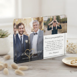 Father of the Groom Heart Wedding Then & Now Photo Fotoblock