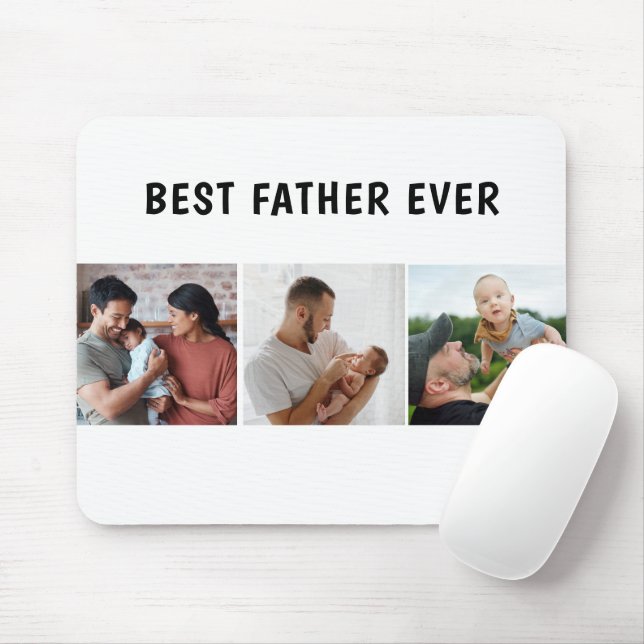 Father Photo Collage Custom Giant Mousepad (Mit Mouse)