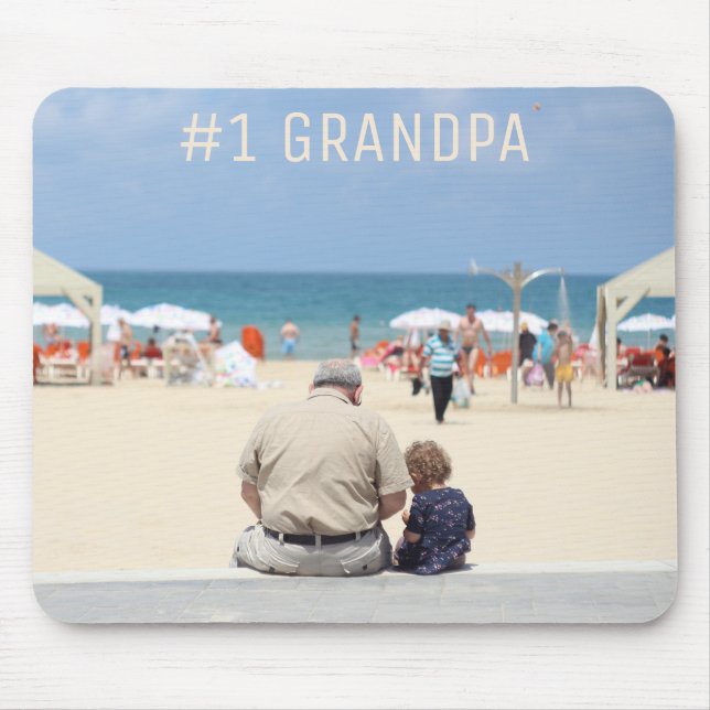 Father’s Day #1 Grandpa Custom Foto Mousepad (Vorne)