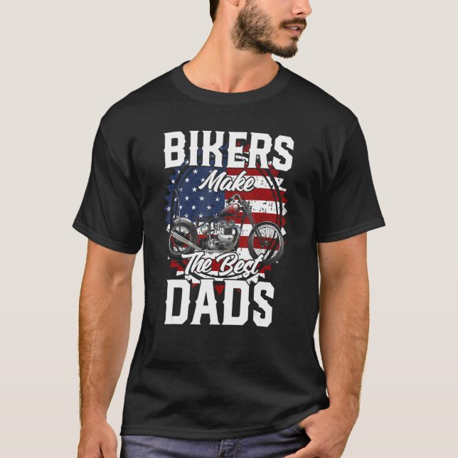 Father s Day Biker Custom Chopper T-Shirt (Vorderseite)