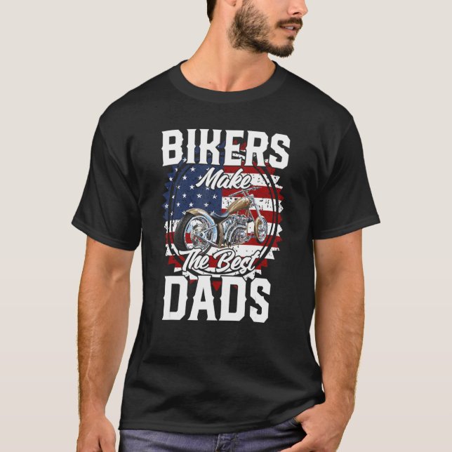 Father s Day Biker Gold Hardtail Custom Chopper T-Shirt (Vorderseite)