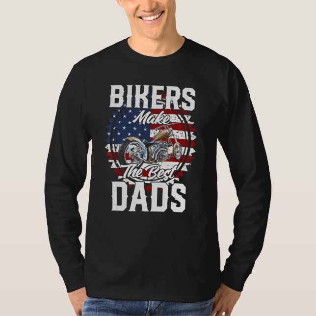 Father s Day Biker Gold Hardtail Custom Chopper T-Shirt (Vorderseite)