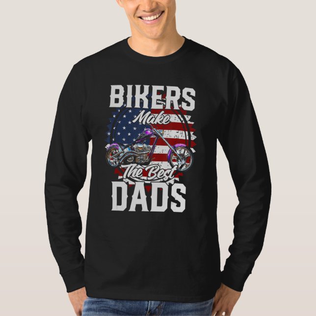 Father s Day Biker Purple Chopper Motorcycle T-Shirt (Vorderseite)