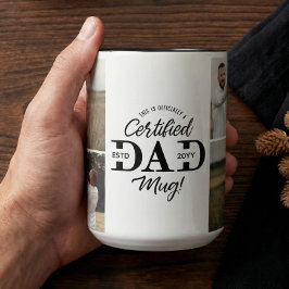 Father’s Day Certified Dad Mug Dad Photo Collage Tasse