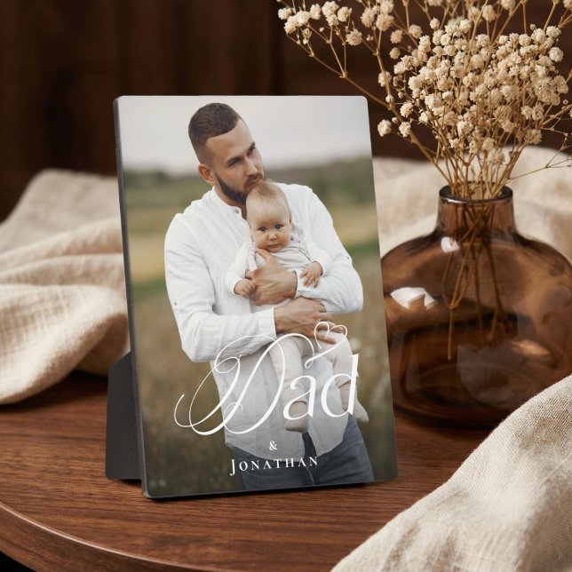 Father’s Day Dad & Baby Personalized Photo Gift Fotoplatte (Father’s Day Dad & Baby Personalized Photo Gift Plaque)