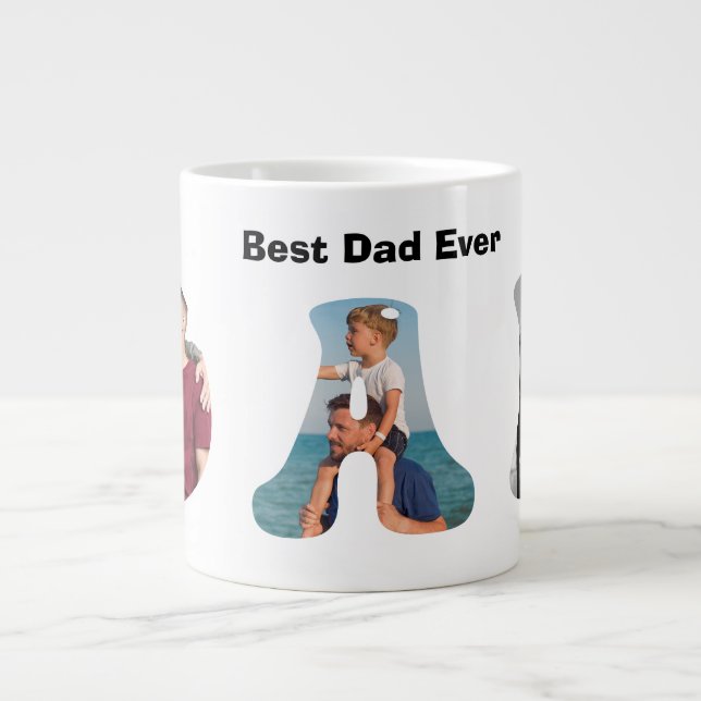 Father’s Day Gift for Dad \ Best Dad Ever Jumbo-Tasse (Vorderseite)