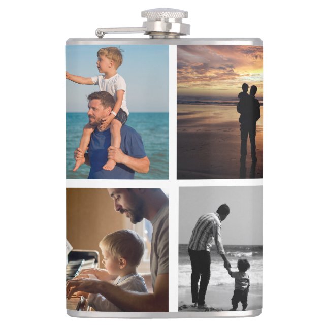 Father’s Day Gift for Dad | Custom Photo Flachmann (Vorderseite)