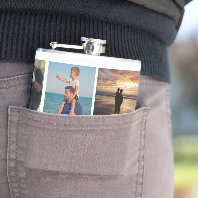 Father’s Day Gift for Dad | Custom Photo Flachmann (Beispiel)