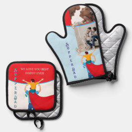 Father’s Day Gift for Supper Dad Ofenhandschuh & Topflappen-Set