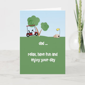 Father’s Day Golf Theme Karte