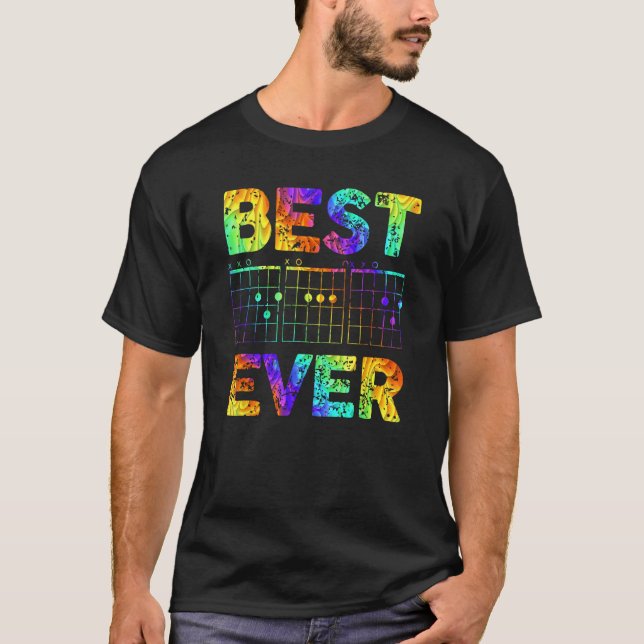 Father s Day Guitarist Best Dad Ever D A D Guitar  T-Shirt (Vorderseite)