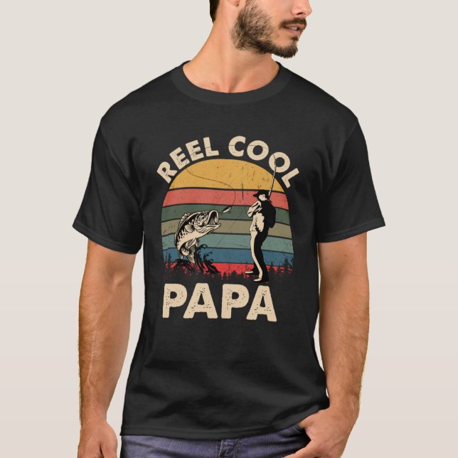 Father s Day  Papa Fishing Reel Cool Papa Fisherma T-Shirt (Vorderseite)