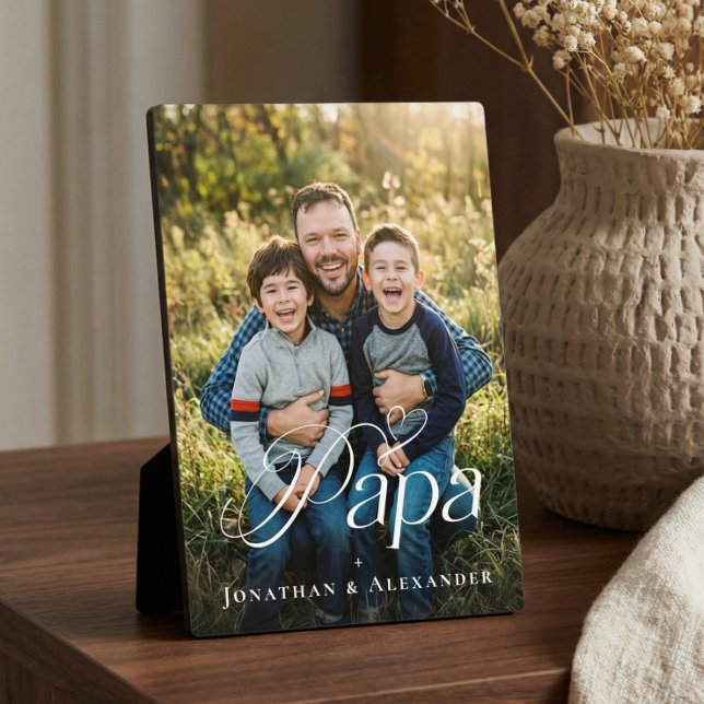 Father’s Day Papa & kids Personalized Photo Gift Fotoplatte (Father’s Day Papa & kids Personalized Photo Gift Plaque)