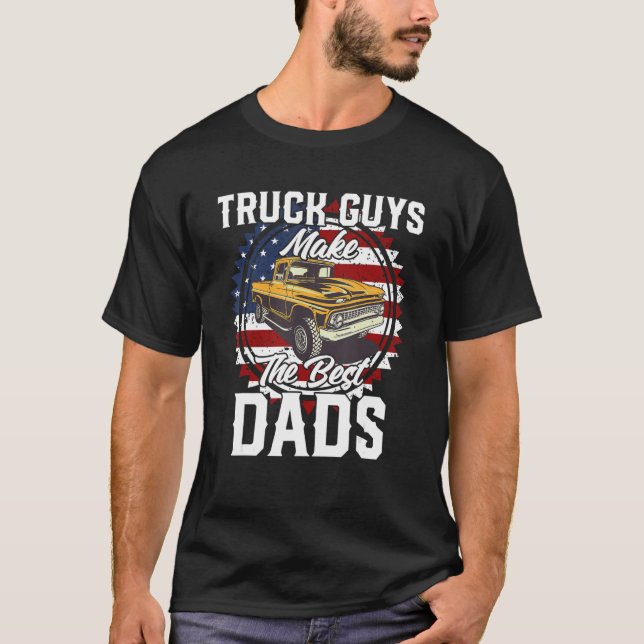 Father s Day Truck Guy Classic Lifted Truck T-Shirt (Vorderseite)