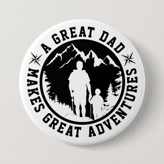 Father & Son Adventure | Vatertag | Button (Vorderseite)