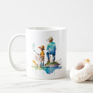 Father Son Fishing Erinnerungen   LIEBE VATER Kaffeetasse
